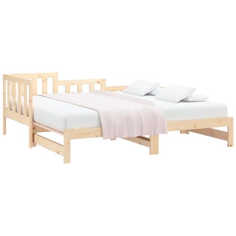 Dormeuse Estraibile 2x (90x190) Cm Legno Massello Di Pino - Foto 2