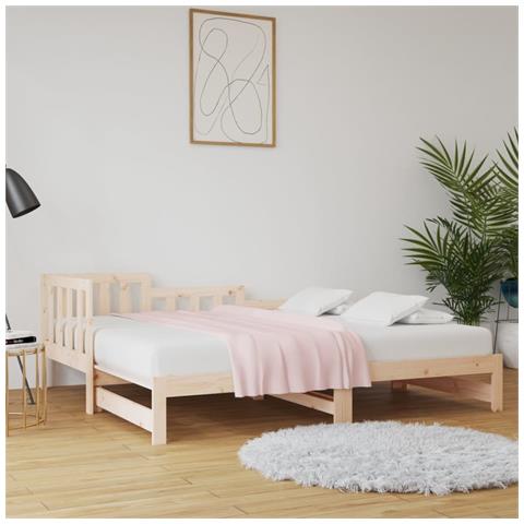 Dormeuse Estraibile 2x (90x190) Cm Legno Massello Di Pino - Foto 8