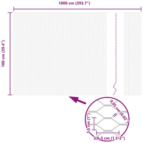 Recinzione Esagonale 1x10 m in Acciaio Zincato - Foto 8