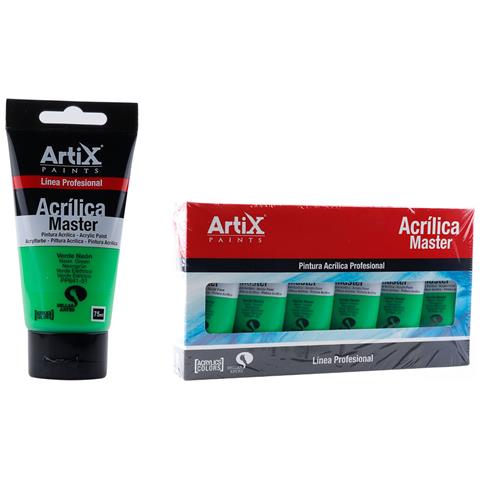 Pack 6 Uds. Pittura Acrilica Expert 75 Ml Verde Neon - Foto 1