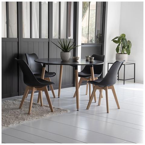 Tavolo Rotondo 120cm Nero Martha - Foto 4