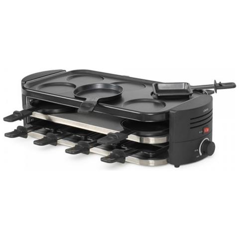 Griglia Per Raclette Da 8 Persone, 1600 W, Nera - Doc337 - Foto 1