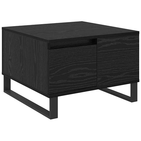 Tavolino da salotto con cassetto Rovere Nero 55 x 55 x 36,5 cm - Foto 1