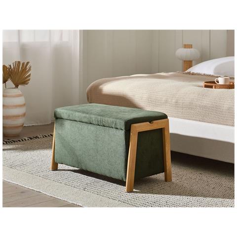 Cassapanca Edland Tessuto Verde - Foto 1