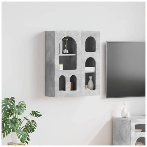 Armadio pensile Grigio cemento 59 x 20 x 71.5 cm - Foto 2