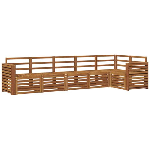 Set divani 6 pcs Naturale Legno di Acacia Massello - Foto 1