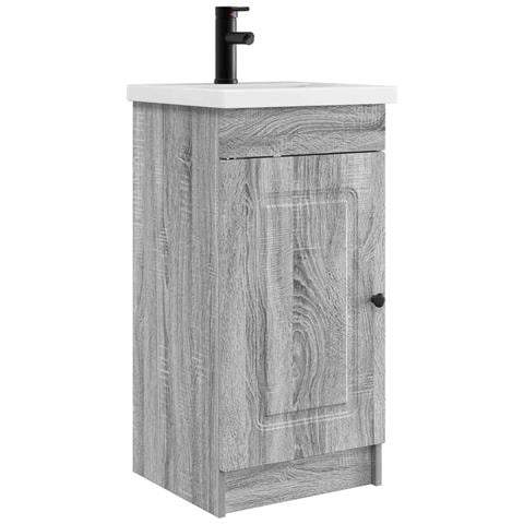 Mobile da bagno con lavabo Sonoma grigio 42 x 40 x 84,5 cm - Foto 1