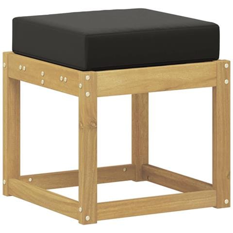 Panca da esterno con cuscino Bianco 43 x 43 x 45 cm - Foto 1