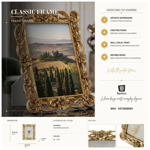 Cornice Portafoto Classic Oro Dal Profilo Tradizionale 15x20 Cm - Foto 7