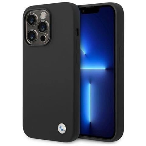 Custodia Bmw Bmhcp14lsilbk Per Iphone 14 Pro 6,1 Nera /nero In Silicone Con Logo Metallico - Foto 1