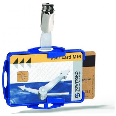 Cf25portabadge Rigido 2tessere Blu - Foto 2