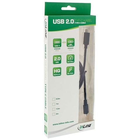Cavo USB 2.0, Type C maschio a Type B Micro maschio, Nero - 1m - Foto 1