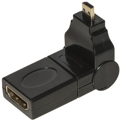 Adattatore Micro Hdmi Maschio - Hdmi Femmina Con Connettore Inclinabile E Ruotabile - Foto 1