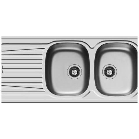 Lavello Pyramis Sparta 116x50 2 Vasche A Destra Dx Con Piletta Da 3,5 - Foto 1