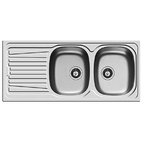 Lavello Pyramis Sparta 116x50 2 Vasche A Destra Dx Con Piletta Da 3,5 - Foto 2