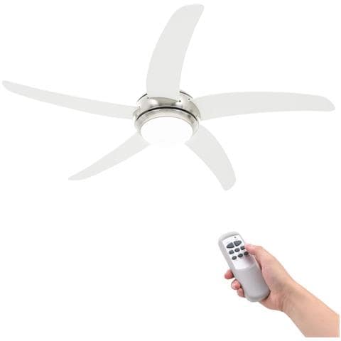 Ventilatore Da Soffitto Decorato Con Luce 128 Cm Bianco - Foto 1
