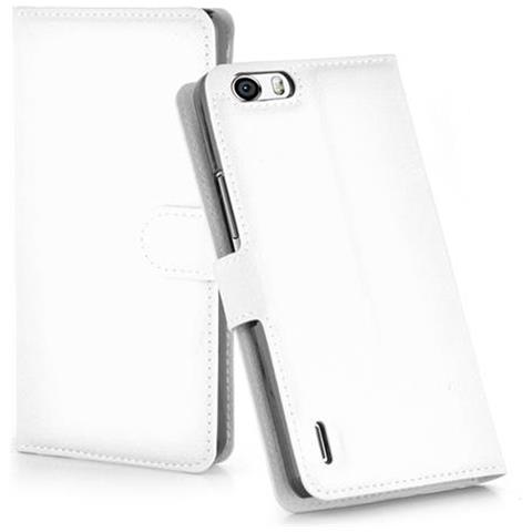 Custodia Compatibile Con Honor 6 Plus In Bianco Fumo - Coperchio Protettiva Con Chiusura Magnetica, Funzione Stand E Tasca Per Le Carte - Foto 8