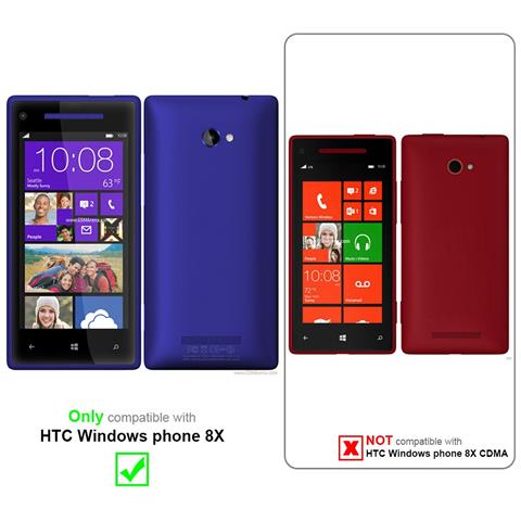 Custodia Compatibile Con Htc 8x In Magnesio Bianco - Coperchio Protettivo In Silicone Tpu Flessibile - Foto 6