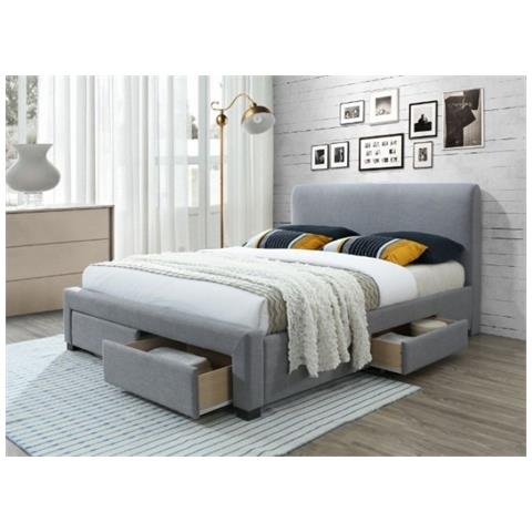 letto imbottito con cassetti