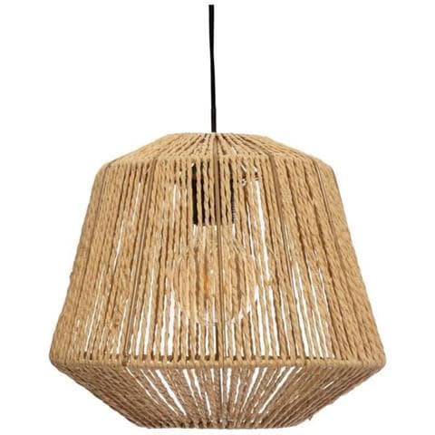 Lampada A Sospensione In Corda - E27 - 40 W - H. 26 Cm - Beige - Foto 1