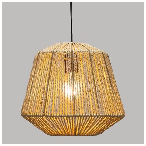 Lampada A Sospensione In Corda - E27 - 40 W - H. 26 Cm - Beige - Foto 3