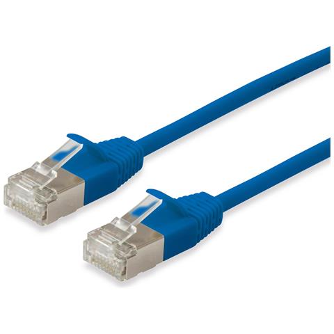 Slim - Patch-kabel - Rj-45 (m) Zu Rj-45 (m) - 7.5 M - S /ftp - Cat 6a - Geformt, Ohne Haken - Blau - Foto 2