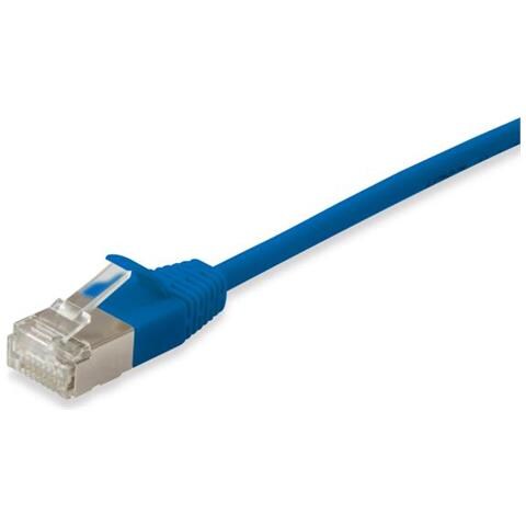 Slim - Patch-kabel - Rj-45 (m) Zu Rj-45 (m) - 7.5 M - S /ftp - Cat 6a - Geformt, Ohne Haken - Blau - Foto 1