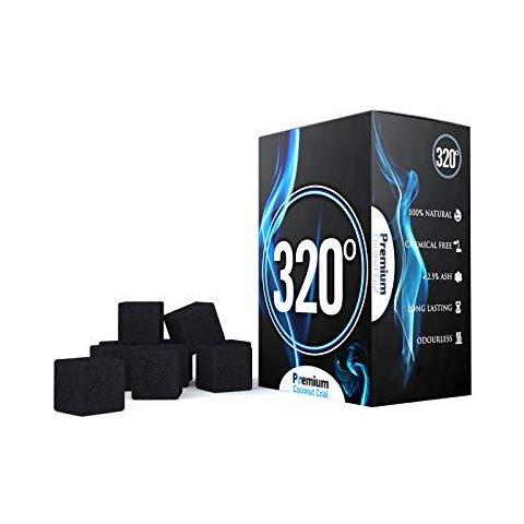 320 Premium Carbone Di Cocco Carbone (cubes 25mm) Per Shisha Narghil Bbq 1 Kg - 72 Pezzi - Foto 1
