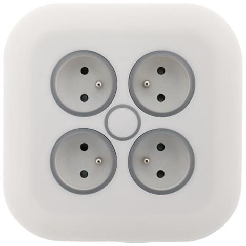 Avvolgitore Domestico Con 4 Prese 2p + T 16a Con Spina Extra Piatta 3g1mm² - 7 M - Bianco - Foto 1