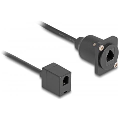 Cavo Rj10 Tipo D Femmina-femmina Nero Da 30 Cm - Foto 1