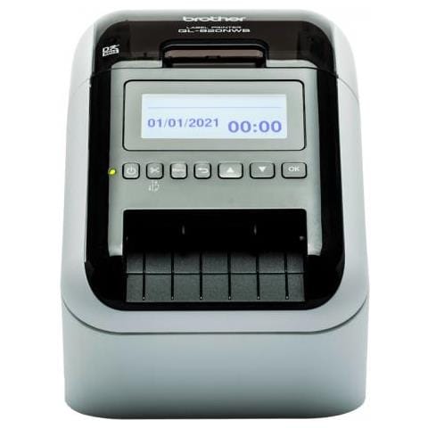 Stampante per etichette grigio /nero, USB 2.0, LAN, WLAN, Bluetooth, incl. 3x rotoli di carta continua - Foto 1