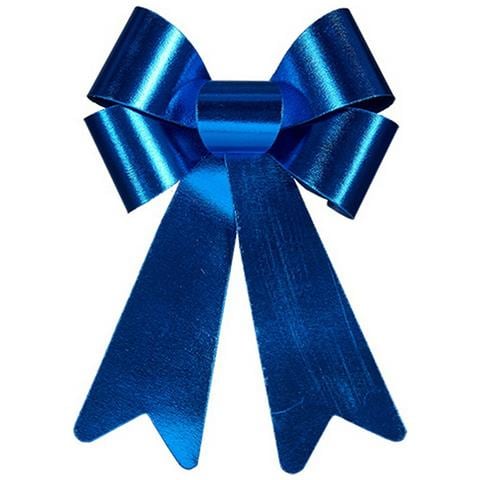 Fiocco 22 X 38 Cm Decorazione Natalizia Azzurro Pvc - Foto 1