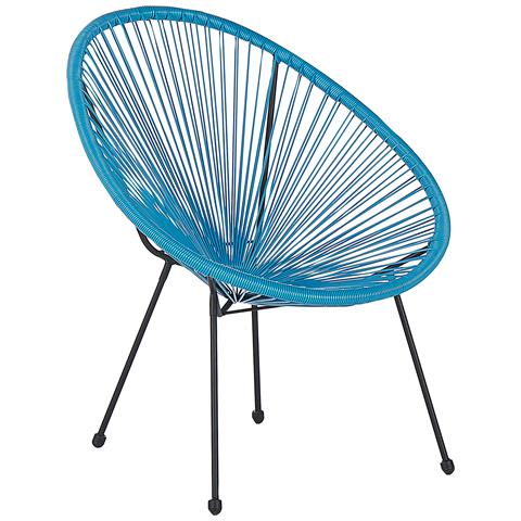 Sedia Spaghetti Rattan Blu Acapulco Ii - Foto 2