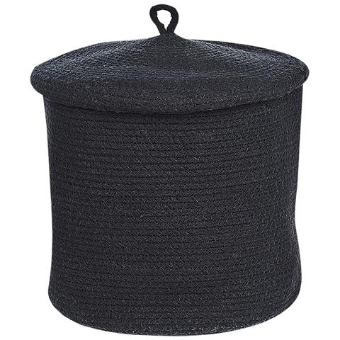 Set Di 2 Cestini Silopi Cotone Nero - Foto 2