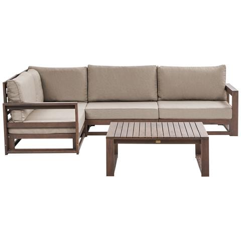 Set Da Giardino Modulare Destro 4 Posti Legno D'acacia Certificato Scuro Timor Ii - Foto 8