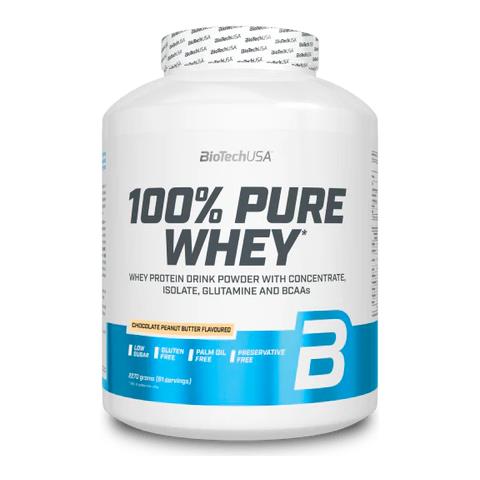 Biotech Usa 100% Pure Whey 2270g Gusto Burro Di Arachidi Con Cioccolato - Foto 1