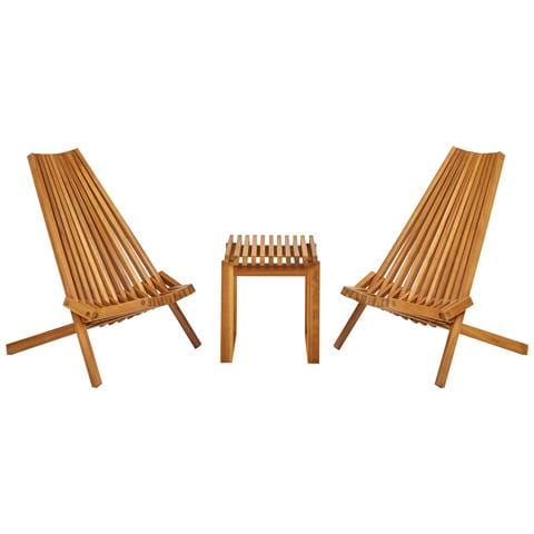Set Di Tavolino E Sedie Legno Legno Chiaro Bellano - Foto 2