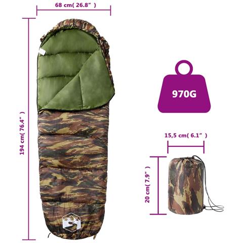 Sacco A Pelo Mummia Da Campeggio Per Adulti 3 Stagioni - Foto 5