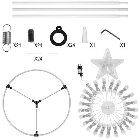 Albero Natale Luminoso Colore Bianco Freddo 753 Led 280cm Decorazione Per Estern - Foto 2