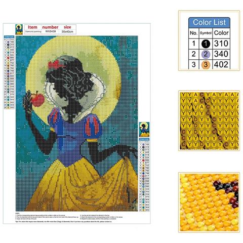 Diamante Pittura Principesse 5d Kit Fai Da Te 30x40 Cm - Foto 3