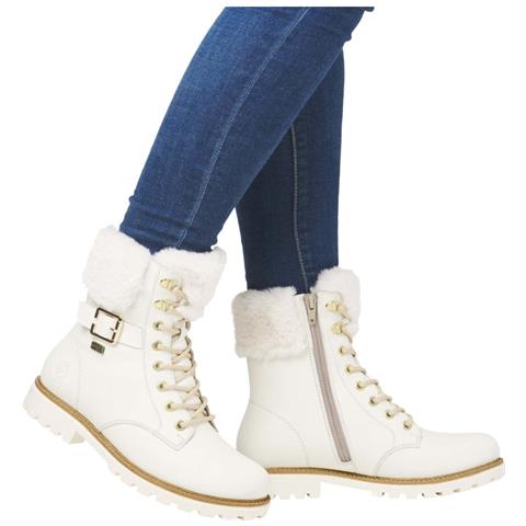 White Casual Closed Ladies Mid Height Boots Stivaletti Pelle Scarpe Donna Bianco Eu 38, D8481-80 - Foto 2