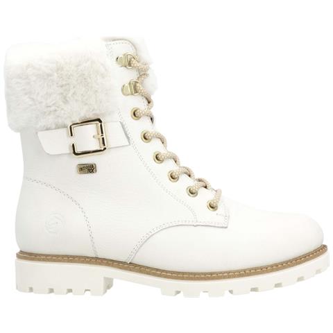 White Casual Closed Ladies Mid Height Boots Stivaletti Pelle Scarpe Donna Bianco Eu 38, D8481-80 - Foto 3