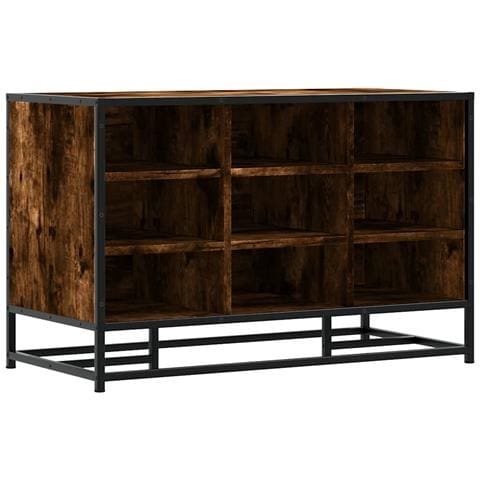 Scarpiera In Rovere Fumo 84x40x53,5 Cm In Truciolato E Metallo - Foto 2