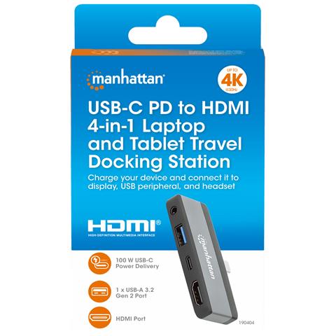 190404 replicatore di porte e docking station per laptop Cablato USB 3.2 Gen 2 (3.1 Gen 2) Type-C Grigio - Foto 13