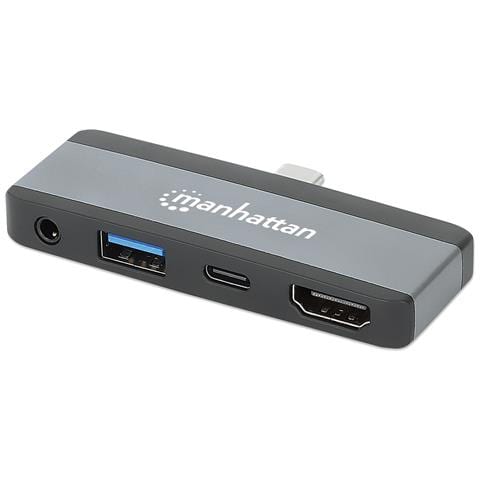 190404 replicatore di porte e docking station per laptop Cablato USB 3.2 Gen 2 (3.1 Gen 2) Type-C Grigio - Foto 1