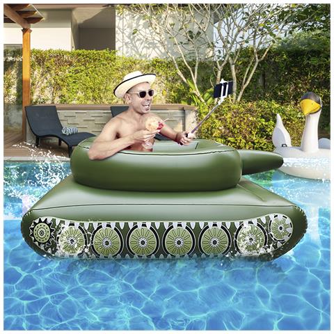 Serbatoio Galleggiante Con Irroratore Ad Acqua. 155x112 Cm. 155x112x61 Centimetri. Colore: Verde Militare - Foto 2