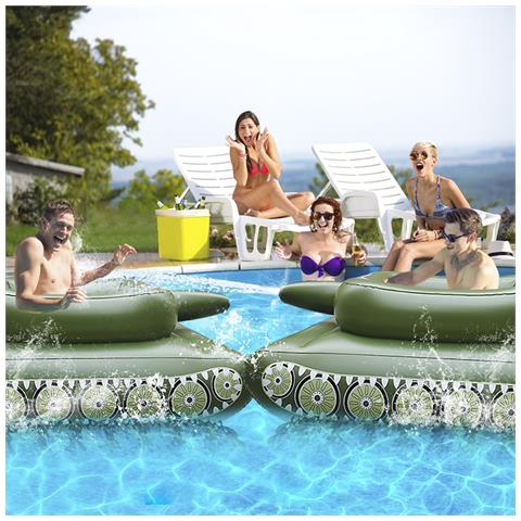 Serbatoio Galleggiante Con Irroratore Ad Acqua. 155x112 Cm. 155x112x61 Centimetri. Colore: Verde Militare - Foto 5