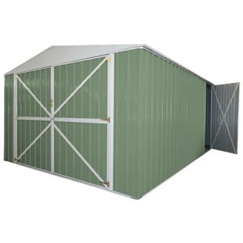 Casetta Garage Giardino Box In Acciaio Zincato 360x514cm X H2.32m - 320kg - 18,5mq - Verde - Foto 1