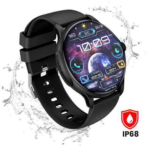 Smartwatch Monitoraggio Salute E Sport Con Schermo Amoled Ip68, Nero - Foto 2