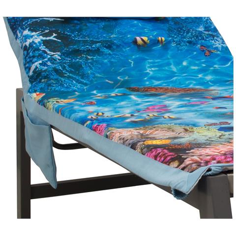 Lettino Mare Microfibra Lettino Con Cuscino E Tasche Modello Trip Lettino Mare - Foto 2